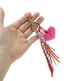 thumbnail image 4 of Unique Bargains 1 Pc Stylish Hearts Tassels Handbag Charm Bag Accessories Rose Red, 4 of 5