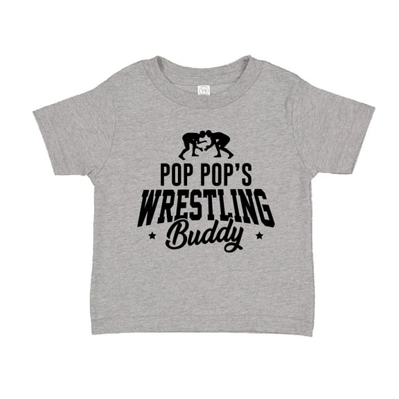 Pop Pop's Wrestling Buddy Toddler T-Shirt 2T Athletic Heather