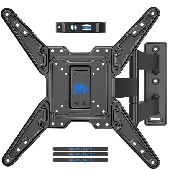 Mounting Dream Long Arm TV Wall Mount for Most 26-65 Inch TVs, 30 Inch Long Extension TV Mount Swivel and Tilt, Full Motion Wall Mount TV Bracket Fit