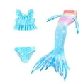 thumbnail image 3 of Kids Girls Swimsuits Tails for Girls Swimming Bikini Kids Tails Girls Bathing Suit for Girl 12-13Years, 3 of 4
