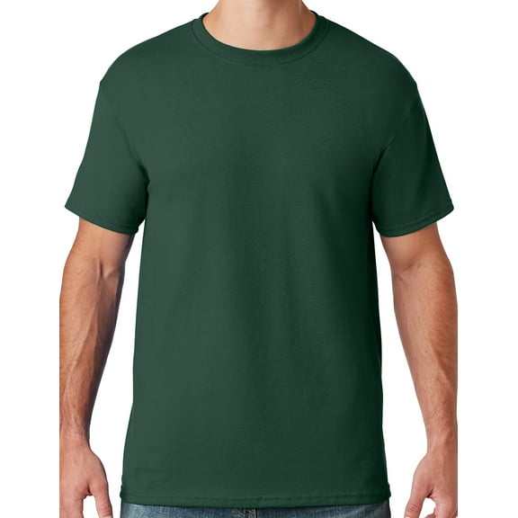 Mens Moisture-Wicking Cotton/Poly T-shirt, 3XL Forest Green