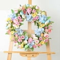 thumbnail image 4 of 1 Pcs Easter Artificial Wreath for Front Door,17.7 Inch Easter Egg Spring Wreath,Spring Wreath with Artificial Flower Colorful Eggs,Artificial Easter Egg Wreath,for Home Wedding Wall Decor,Pink, 4 of 9