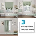 thumbnail image 3 of Turquoize Blackout Tie up Shades Kitchen Curtains Thermal Insulated for Bedroom, Rod Pocket 2 Panels(42" x 63",Light Sage), 3 of 5