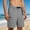 (Casual 111)Gray, variant on Mens Plus Size Shorts Casual Breeches Summer Fashion Solid Color Sports Buckle Waistband Multiple Pockets Workwear Short Pants