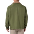 thumbnail image 3 of Abrigo de invierno INSPIRE CHIC para hombres, con cuello, botones en la parte delantera, forro de felpa, bolsillos, chaqueta de camionero, 2XL, verde oliva, 3 of 6