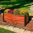 thumbnail image 6 of Sunnydaze 37" x 13" x 14.75" Brown Acacia Wood Rectangular Raised Garden Bed Planter Box, 6 of 12