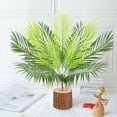 thumbnail image 6 of Hxlamzoo 9 Heads Artificial Areca Palm Tree for Indoor/Outdoor Decor, Realistic Fake Fern Plant with PVC Leaves, Durable Garden Porch Window Box Decoration, 6 of 8
