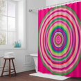 thumbnail image 5 of Abstract Rainbow Circle Fabric Shower Curtain Modern Art Rose Red Washable Shower Curtains for Bathroom, Waterproof Bath Curtain with Hooks Home Decor 72x72in, 5 of 8
