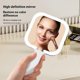thumbnail image 4 of 808 Handheld LED Makeup Mirror with 3 Color Lighting Touch Control Rechargeable Vanity Mirror - Squa, 4 of 5