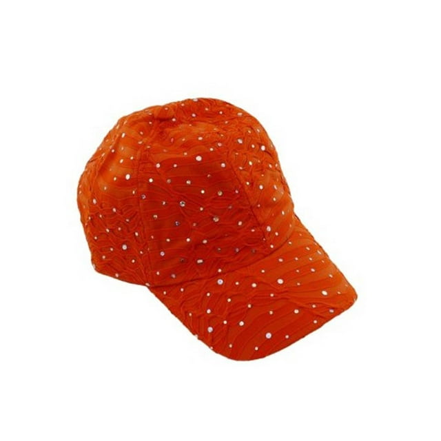 Glitzy Casquette de Baseball à Paillettes - Orange