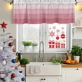 thumbnail image 6 of Pink Ombre Valances for Windows, Decorative Rod Pocket Window Valance Curtains, Farmhouse Vintage Wooden Striped Short Curtain Drapes for Kitchen/Bathroom/Living Room, 2 Panels, 60" W x 18" L, 6 of 8