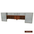 thumbnail image 2 of GOF 2 Person Workstation Cubicle (C-6’D x 12’W x 4’H) / Office Partition, Room Divider (48"H Cubicle with Desk, Espresso), 2 of 5