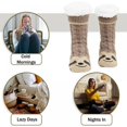 thumbnail image 2 of Slipper Socks Women, Cute Sloth Warm Fleece Fluffy Anti Slip Socks, 2 of 4