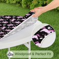 thumbnail image 5 of Black Pink Unicorn Pattern Round Fitted Tablecloth with Elastic Edge,Dining Table Cover Waterproof,Outdoor Round Tablecloth for Camping,Dining,Indoor and Outdoor, 5 of 7