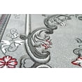 thumbnail image 3 of GLAMOUR 3D Hand Carved Traditional Rug Oriental Floral 9'2''x12'5'' Grey Red, 3 of 10
