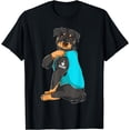 thumbnail image 2 of Rottweiler I Love Mom Tattoo Apparel, Dog Mom Gifts Womens T-Shirt, 2 of 3