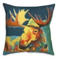 thumbnail image 2 of Creative Products Colorful Moose 18x18 Spun Poly Pillow, 2 of 3