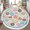 Color 1, variant on Washable Non Slip 4ft Round Rug, Colorful Donuts Sprinkles Stars Blue Circle Area Rugs with Tassels Carpet for Nursery Bedroom Playroom Tent rug Tent Castle