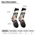 thumbnail image 2 of Daiia Retro American Eagle A Print Crew Socks – Soft Breathable Long Socks for Men & Women, Moisture-Wicking & Comfortable Daily Wear Socks, One-Size Fits Most (US 5-11), 2 of 6