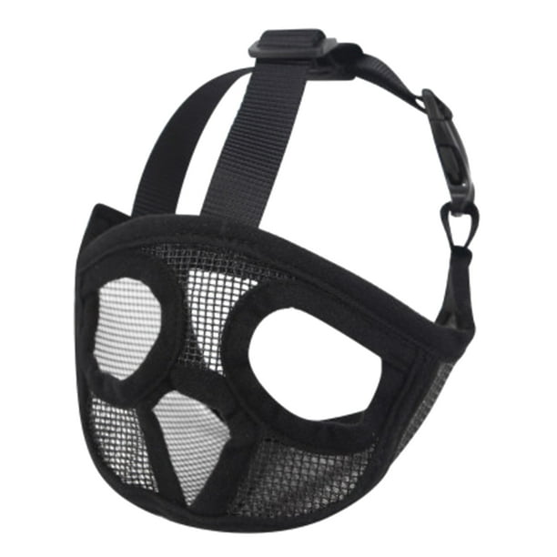Short Snout Pet Dog Muzzles Comfortable Adjustable Breathable Mesh