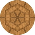 thumbnail image 1 of Ahgly Company Machine Washable Indoor Round Transitional Mahogany Brown Area Rugs, 7' Round, 1 of 7