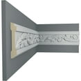 thumbnail image 5 of Ekena Millwork 3 3/8"H x 3/4"P x 94 1/2"L, (8" Repeat), Medway Running Floral Chair Rail (12-Pack), 5 of 6