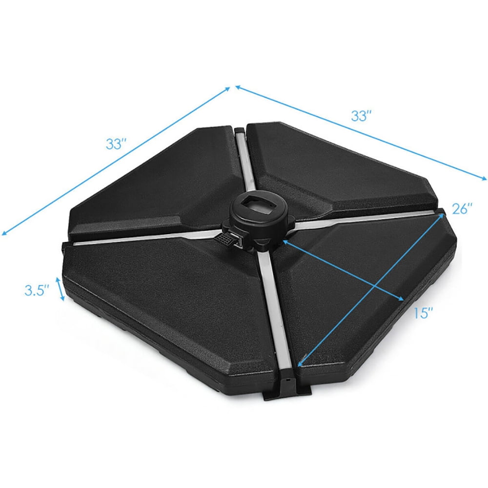 Topcobe 195 lbs Patio Cantilever Offset Umbrella Base Weight Sand, Patio Umbrella Base