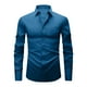 thumbnail image 2 of pstuiky camisas de hombre de manga larga, Camisa informal de color liso con botones, manga larga, cuello vuelto, transpirable y elástica para hombre camisetas de hombre l, 2 of 5