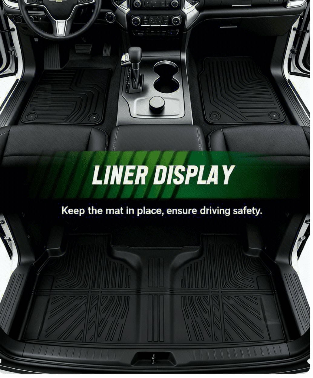 Peterbilt 579 OEM Black Rubber Semi Truck Front Floor Mats w/Logo Peterbilt 579 OEM Black Rubber Semi Truck Front Floor Mats w/Logo