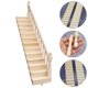 thumbnail image 2 of EeaseMX 1 juego de mini escaleras de madera para casa, muebles con pasamanos., 2 of 7
