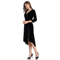 thumbnail image 3 of Women's Velvet Formal Holiday Party Gown Dress, 3 of 7