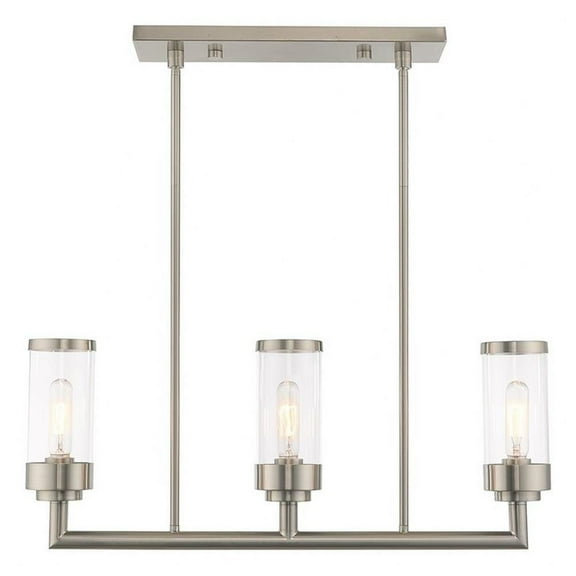 3 Light Linear Chandelier in Coastal Style 5 inches Wide By 21.5 inches High Bailey Street Home 218-Bel-2944584
