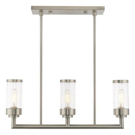 

3 Light Linear Chandelier in Coastal Style 5 inches Wide By 21.5 inches High Bailey Street Home 218-Bel-2944584