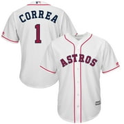 Men's Majestic Carlos Correa White Houston Astros Fashion Stars & Stripes Cool Base Player Jersey