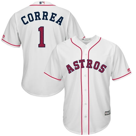 Men's Majestic Carlos Correa White Houston Astros Fashion Stars & Stripes Cool Base Player Jersey
