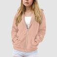 thumbnail image 2 of NIEWTR Toddler Baby Boys Little Girls Hoodies Jacket Zip Up Long Sleeve Kids Coat Hooded Pullover Tops (7-8 Years,Z06-Rose Gold), 2 of 5