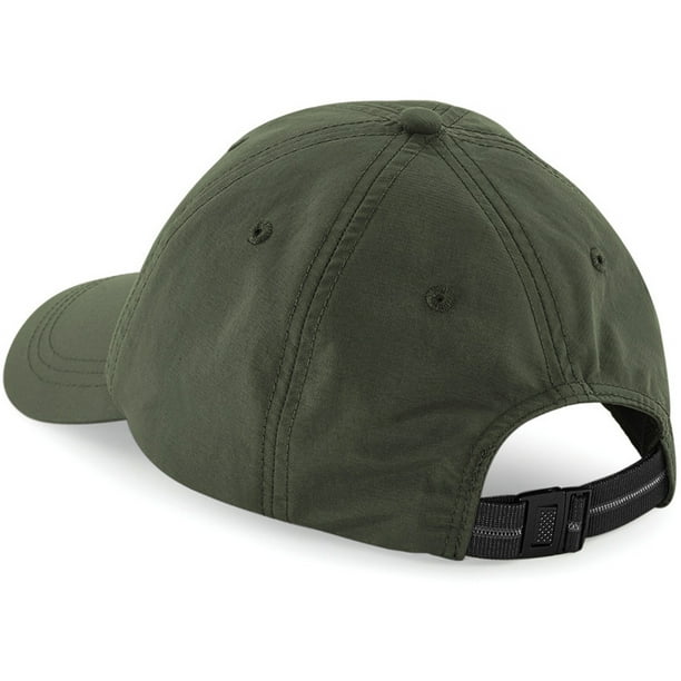 Beechfield - Gorra béisbol de 6 paneles impermeable unisex (Paquete de 2) (Negro)