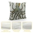 thumbnail image 4 of Pillow Sham Cover, Decorative Gray Euro Pillow Shams Euro Sham Covers, Squid, Octopus, Beaded, Beach Style European Pillow - Grey Squid, 4 of 5