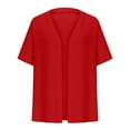 thumbnail image 4 of Frostluinai Plus Size Cardigans for Women Open Front Cropped Summer Cardigans Short Sleeve Solid Casual Dressy Cardigans Gifts for Women, 4 of 7