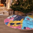 thumbnail image 5 of Fotbe Colorful Cats Pattern Art Pattern Christmas Tree Skirt, Tree Skirts Plush Christmas Decorations, Christmas Tree Skirts Xmas Decorations Holiday Party Decor-36", 5 of 6