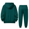 thumbnail image 4 of GrmtClth Men's Tracksuit 2 Piece Stylish Full Zip Sweatshirt Comfy Soft Long Sleeve Gym Sweatsuits Sets Dark Green L, 4 of 6