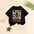 thumbnail image 2 of KPOPLK Baby Boy Summer Clothes Letter Print Short Sleeve T Shirt Tops Infant Toddler Tees 0-4 Years Old(9-10 Years,Black), 2 of 4