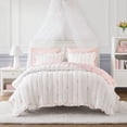 thumbnail image 5 of Romantic Embroidered Bedding Sets Microfiber Full/Queen Quilt with Ruffle Trim for Cozy Bedrooms, 5 of 9