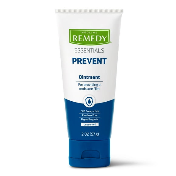 Medline Remedy Essentials Pommade (Tube de 2 oz), 12 Unités, Non Parfumée, Film Hydratant et Respirant, Aloe, Vitamines A, D et E, Soins Apaisants pour Incontinence chez les Adultes, Hypoal