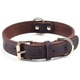 thumbnail image 2 of Genuine Leather Dog Collar Durable Alloy Hardware for Medium Extra Large Dogs, S, 2 of 5