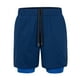 thumbnail image 1 of pstuiky Abreviatura para hombres, Pantalones cortos deportivos de verano dos en uno para hombre, para correr, entrenar y fitness, con cuadros pequeños y lisos. Pantalones cortos cargo, 1 of 2