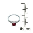 thumbnail image 3 of Sterling Silver with Natural Rhodolite Garnet and White Topaz Engagement Ring, 3 of 3
