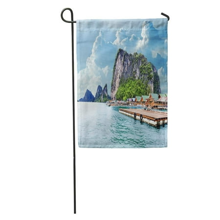 Patio Beach Thailand LADDKE Blue Island Scenery Seascape in Thailand Phuket Beach Gypsy Nomad Garden Flag Decorative Flag House Banner 12x18 inch ()