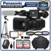 Panasonic HC-X20 4K Mobile Camcorder with Rich Connectivity with LED Video Light, 2PC 64GB Memory, Filters, Case & More