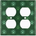 thumbnail image 3 of Metal Light Switch Plate Cover Puppy Dog Paw Print Logo Green DOG042, 3 of 13